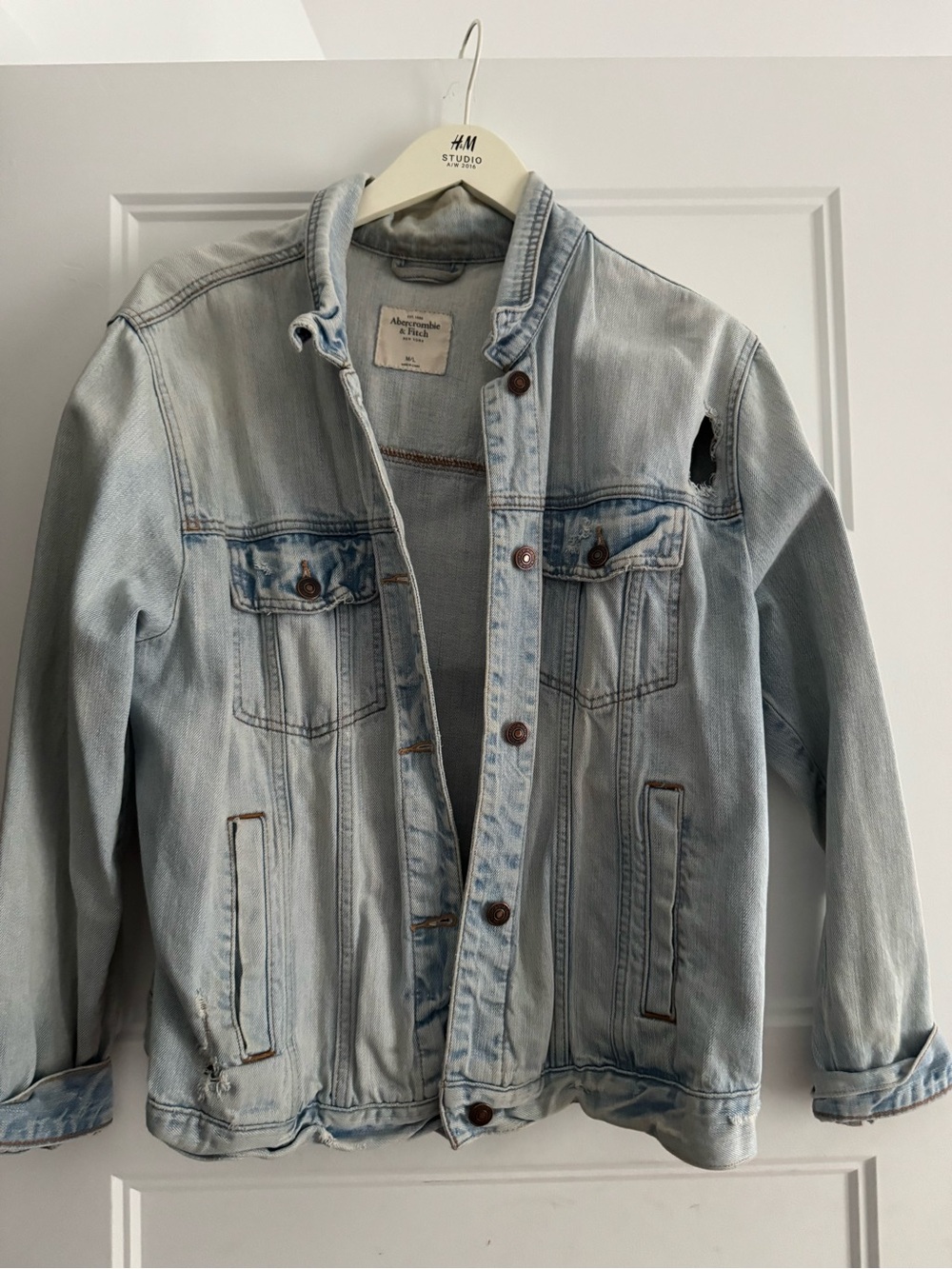 Abercrombie & Fitch Light Wash Denim Jacket